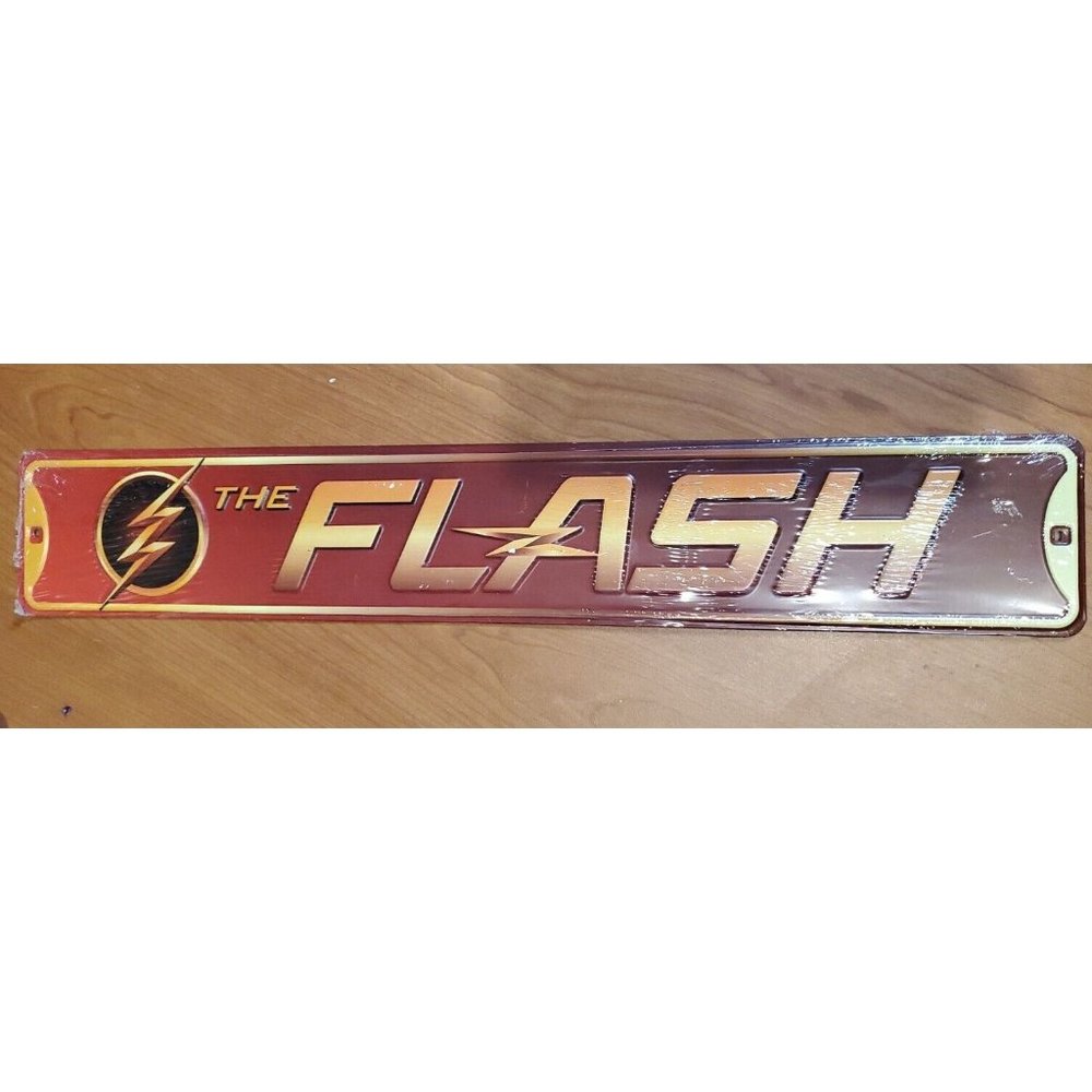 The Flash DC Comics Embossed Metal Tin Sign Home Garage  